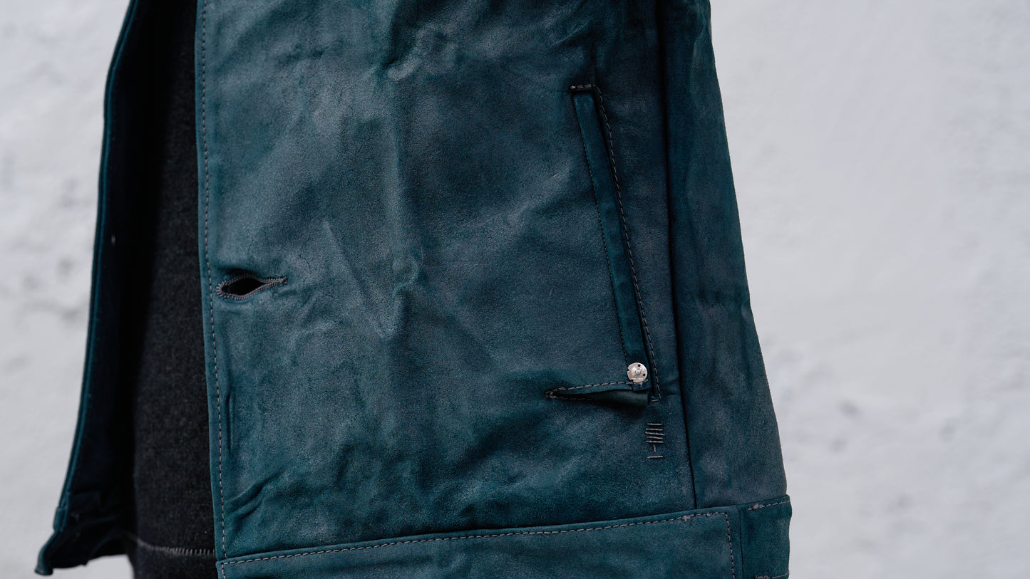 <span>26.2</span><span>"DISPLACEMENT"</span>JEAN JACKET<br>HORSE FULL GRAIN<br>INDIGO REVERSE