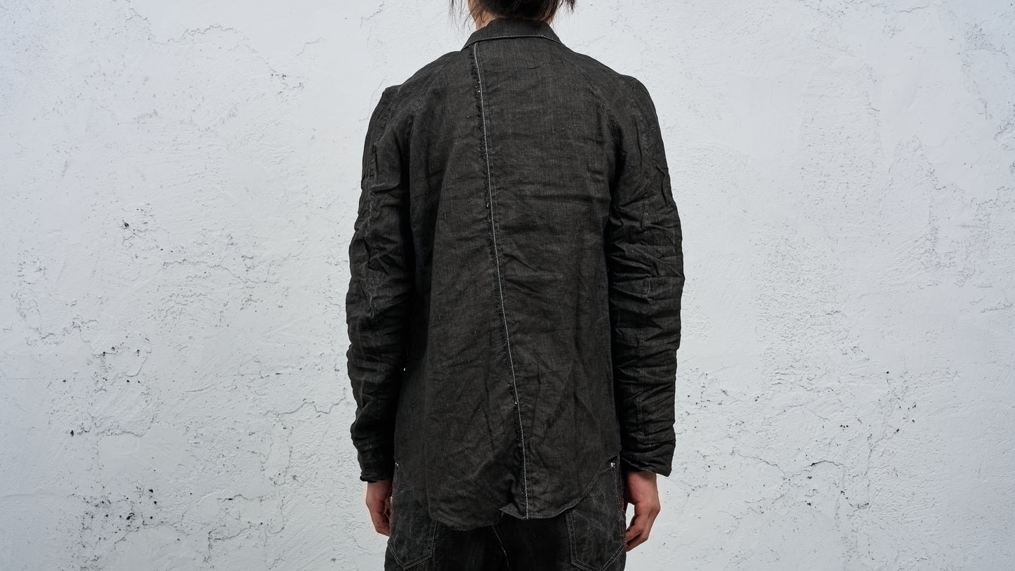 <span>27.1</span><span>"BASIC"</span>INSIDE SHIRT<br>PRINTED LINEN LIGHT<br>CARBON