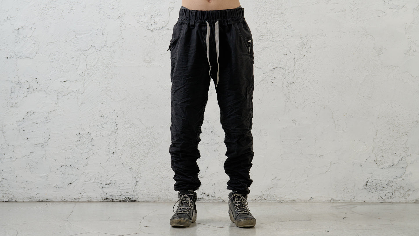 <span>25.2</span><span>"DISPLACEMENT"</span>JEANS CARGO L/C TRS<br>ZIMBABWE COTTON HEAVY<br>BLACK