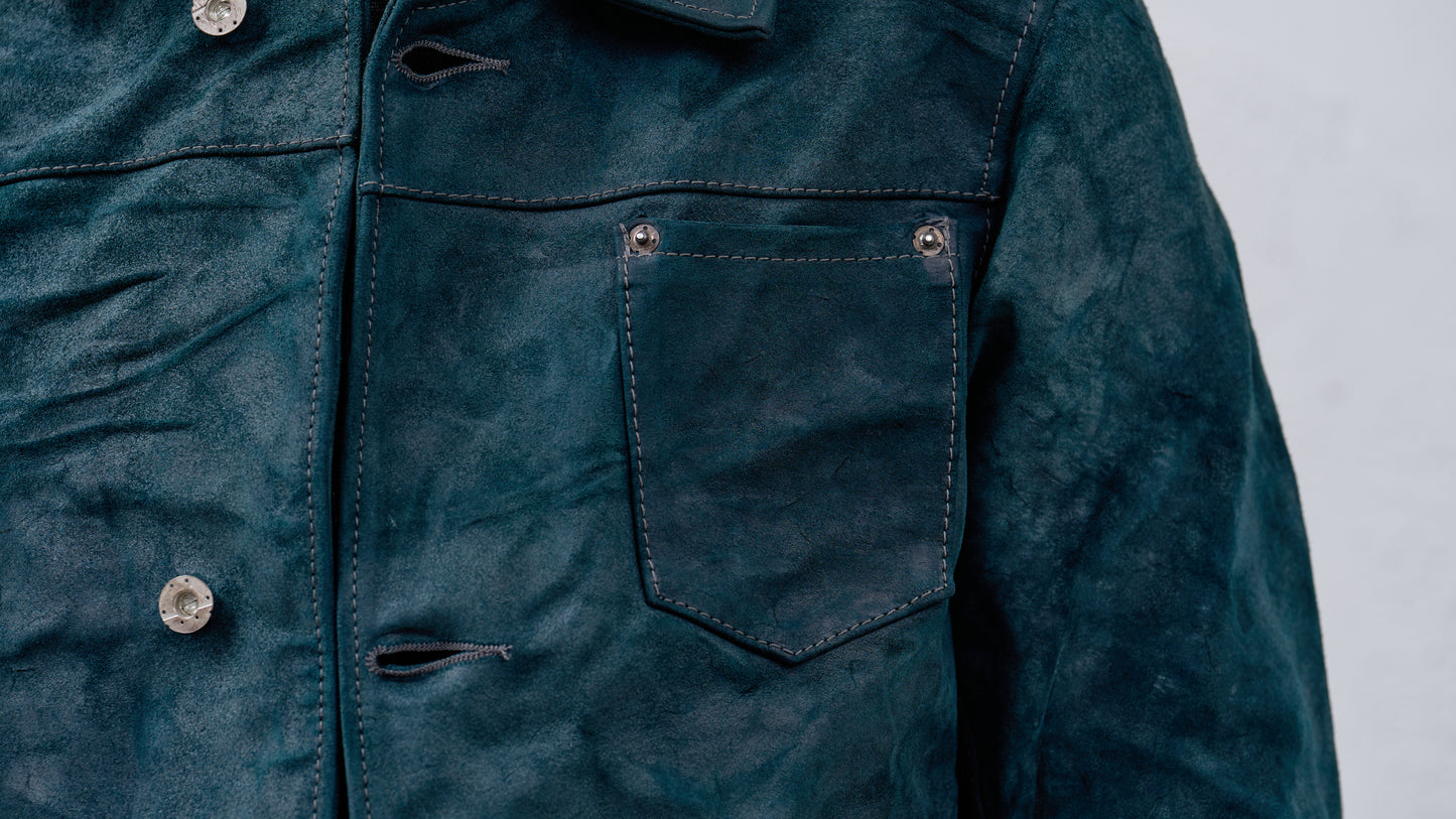 <span>26.2</span><span>"DISPLACEMENT"</span>JEAN JACKET<br>HORSE FULL GRAIN<br>INDIGO REVERSE