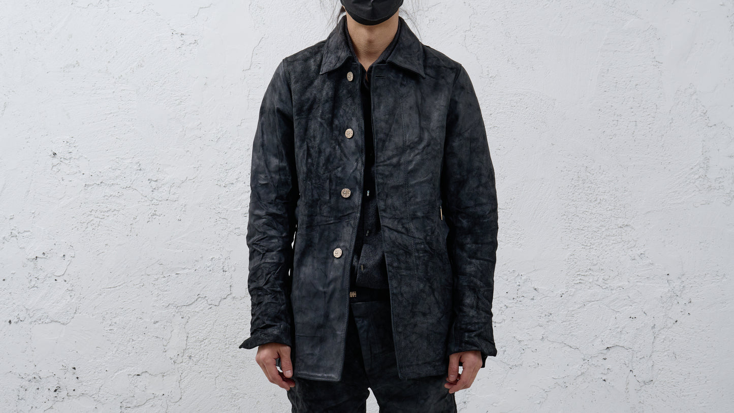 <span>26.2</span><span>"BASIC"</span>WORK COAT SHORT<br>HORSE FULL GRAIN<br>BLACK REVERSE