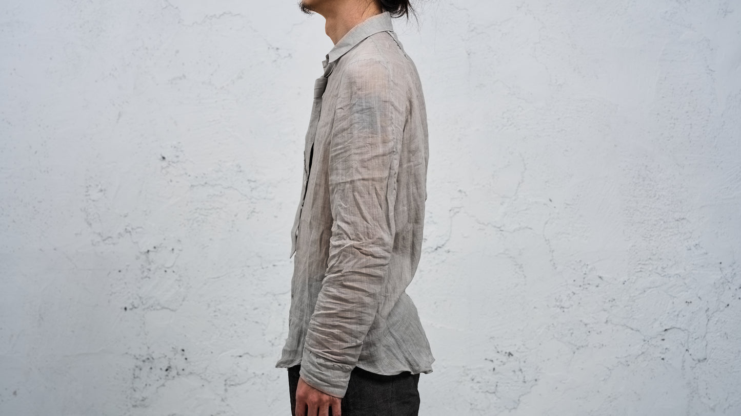 <span>27.1</span><span>"DISPLACEMENT"</span>INSIDE SHIRT<br>ULTRA LIGHT RAMIE<br>LIGHT CARBON
