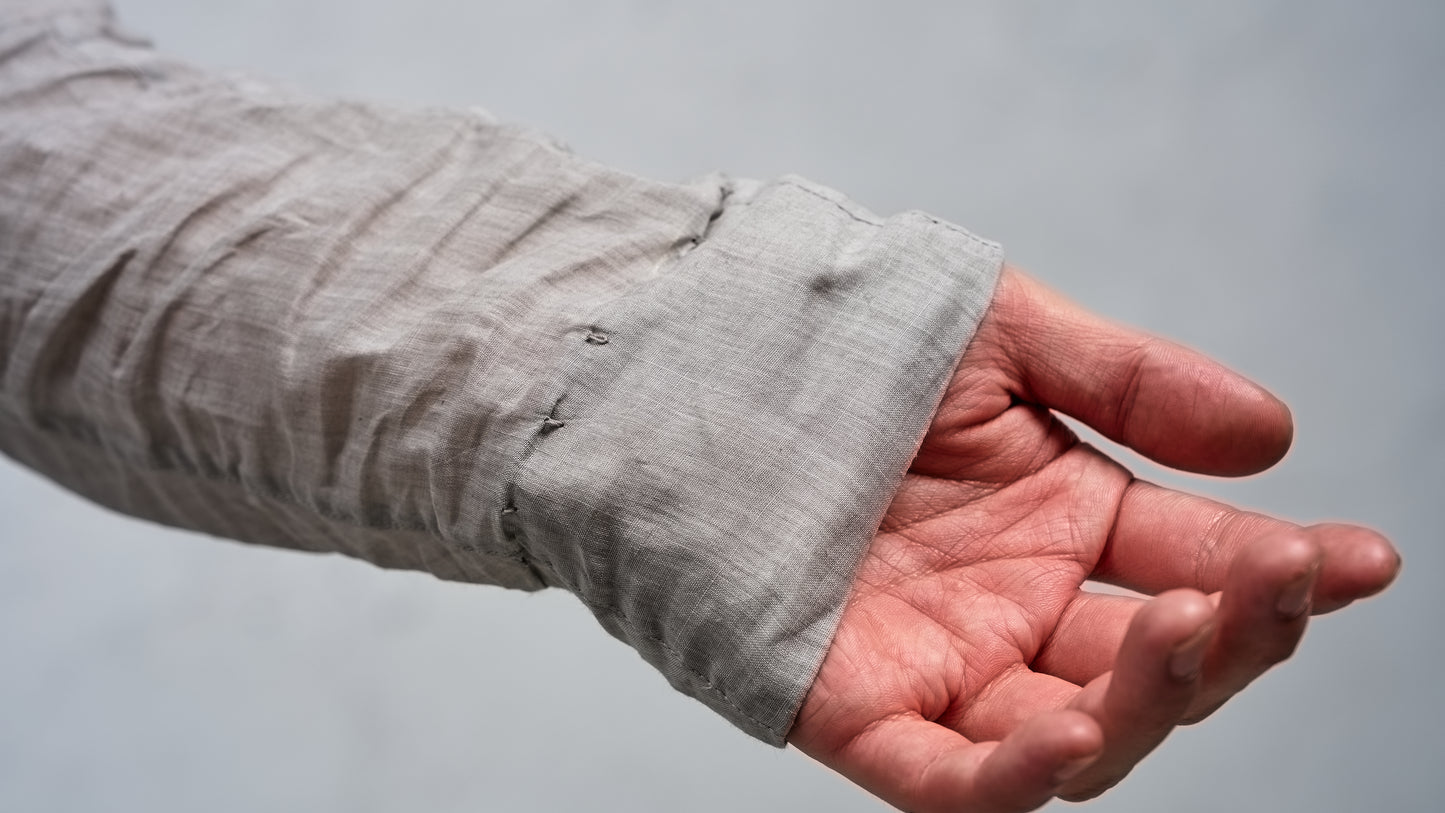 <span>27.1</span><span>"DISPLACEMENT"</span>INSIDE SHIRT<br>ULTRA LIGHT RAMIE<br>LIGHT CARBON