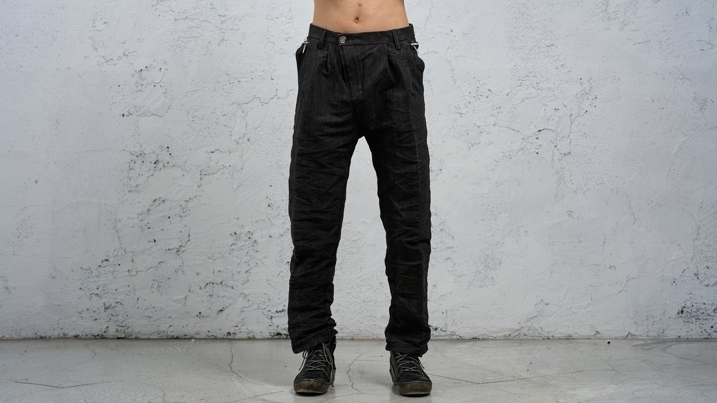 <span>27.1</span><span>"BASIC"</span>PLEATED L/C TRS WIDE<br>DNA PAPER TWILL<br>CARBON