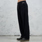 <span>27.1</span><span>"BASIC"</span>PLEATED L/C TRS WIDE<br>SUPER 140' VERGIN WOOL<br>BLACK