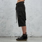<span>27.1</span><span>"DISPLACEMENT"</span>SWEAT PANTS DROPCLOTCHED SHORT<br>HEAVY JERSEY MEDIUM<br>CARBON