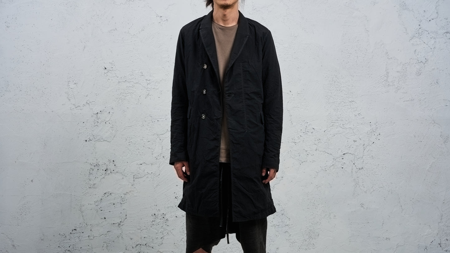 <span>27.1</span><span>"BASIC"</span>DOUBLE BREASTED WORK COAT<br>ZIMBABWE COTTON LIGHT<br>BLACK 3