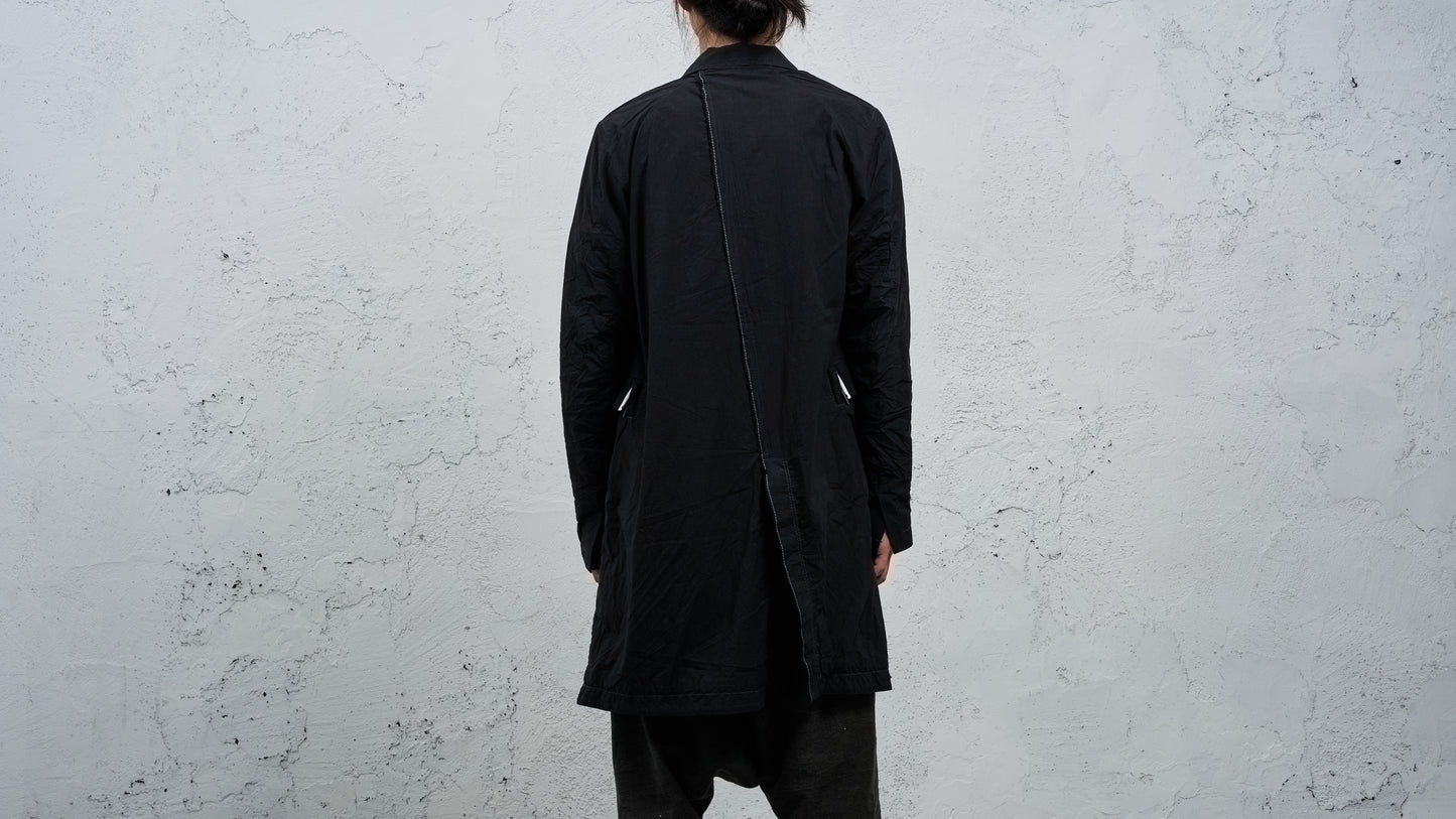 <span>27.1</span><span>"BASIC"</span>DOUBLE BREASTED WORK COAT<br>ZIMBABWE COTTON LIGHT<br>BLACK 3
