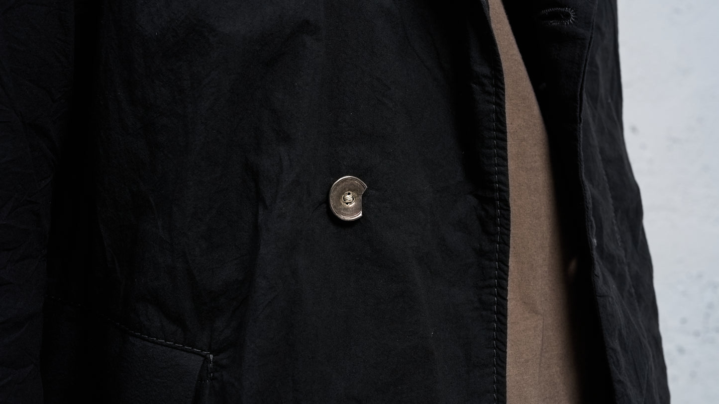 <span>27.1</span><span>"BASIC"</span>DOUBLE BREASTED WORK COAT<br>ZIMBABWE COTTON LIGHT<br>BLACK 3