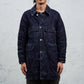 <span>27.1</span><span>"DISPLACEMENT"</span>ARMHOLELESS  COAT <br>PRINTED LINEN MEDIUM<br>INDIGO