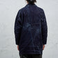 <span>27.1</span><span>"DISPLACEMENT"</span>ARMHOLELESS  COAT <br>PRINTED LINEN MEDIUM<br>INDIGO