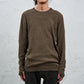 <span>27.1</span><span>"DISPLACEMENT"</span>CREWNECK SWEATER <br>COTTON PIQUE<br>OLIVE