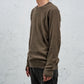 <span>27.1</span><span>"DISPLACEMENT"</span>CREWNECK SWEATER <br>COTTON PIQUE<br>OLIVE