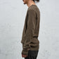 <span>27.1</span><span>"DISPLACEMENT"</span>CREWNECK SWEATER <br>COTTON PIQUE<br>OLIVE