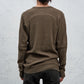 <span>27.1</span><span>"DISPLACEMENT"</span>CREWNECK SWEATER <br>COTTON PIQUE<br>OLIVE
