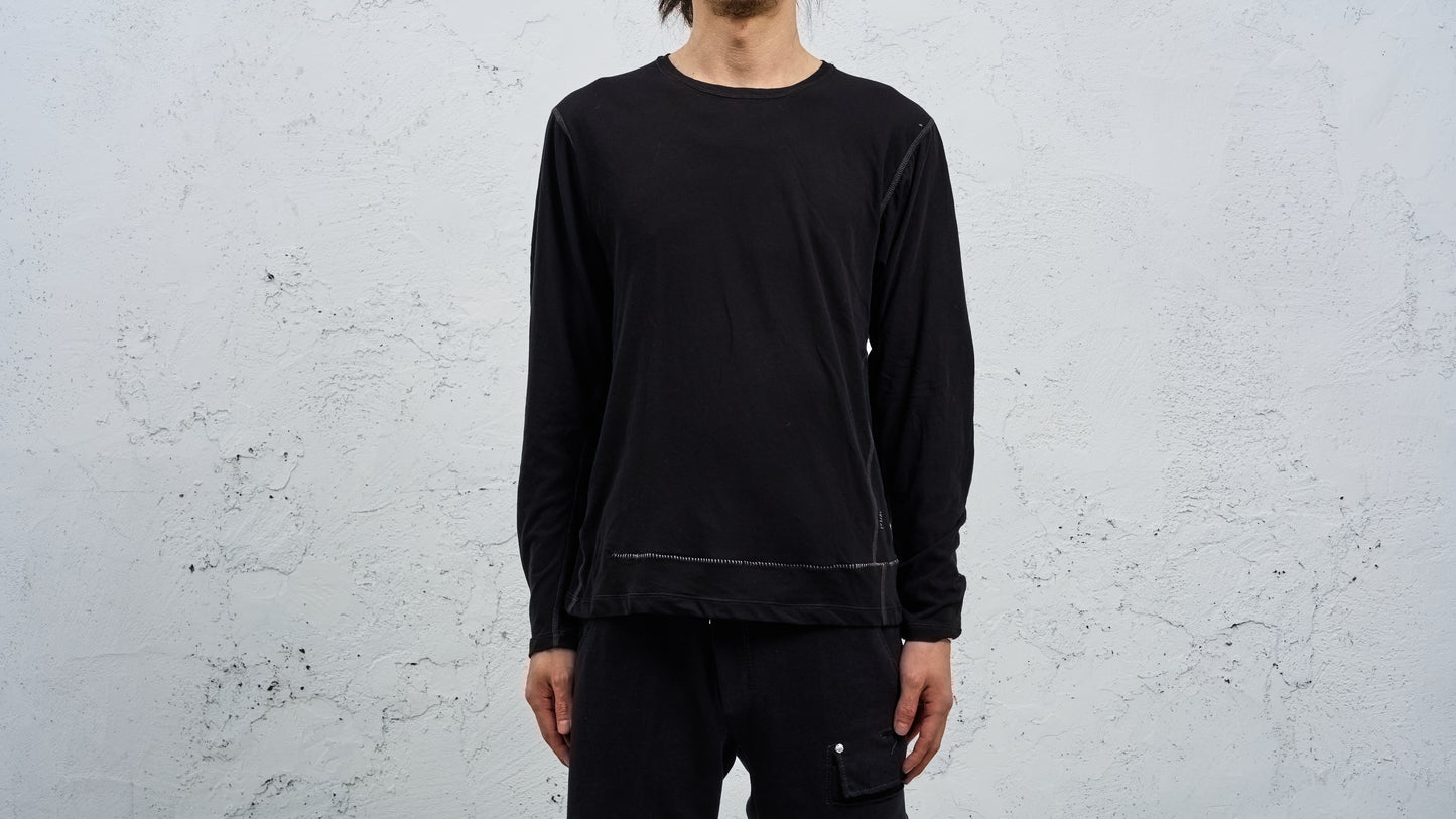 <span>27.1</span><span>"DISPLACEMENT"</span>T-SHIRTS L/S <br>DRY COTTON JERSEY 60/1<br>BLACK