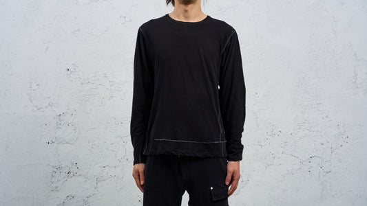 <span>27.1</span><span>"DISPLACEMENT"</span>T-SHIRTS L/S <br>DRY COTTON JERSEY 60/1<br>BLACK