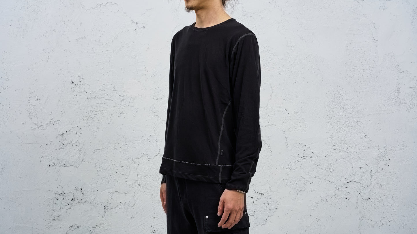 <span>27.1</span><span>"DISPLACEMENT"</span>T-SHIRTS L/S <br>DRY COTTON JERSEY 60/1<br>BLACK
