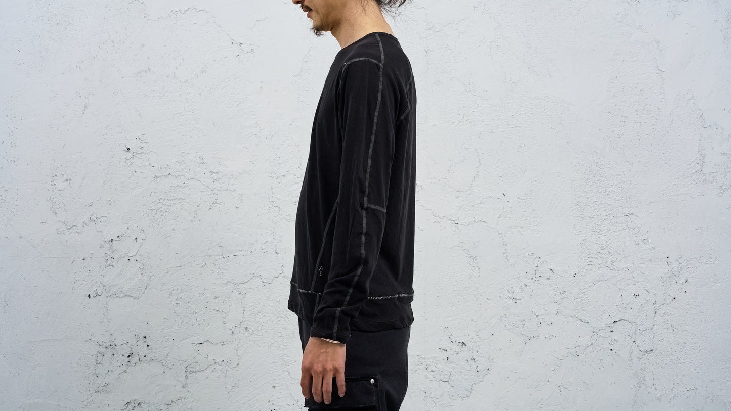 <span>27.1</span><span>"DISPLACEMENT"</span>T-SHIRTS L/S <br>DRY COTTON JERSEY 60/1<br>BLACK