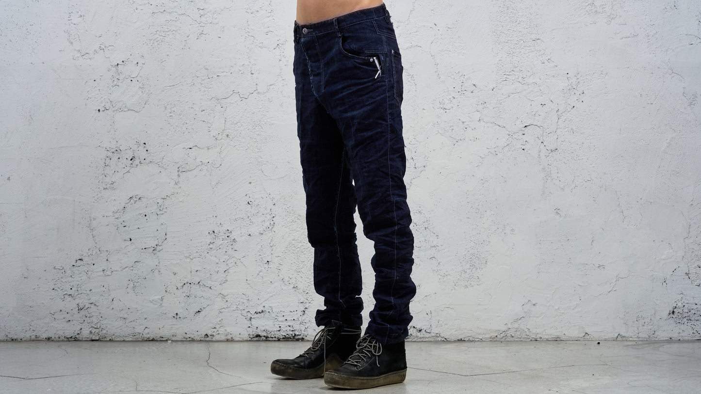 <span>27.1</span><span>"DISPLACEMENT"</span>JEANS<br>PRINTED LINEN LIGHT<br>INDIGO