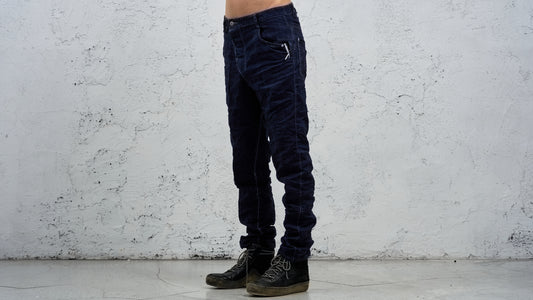 <span>27.1</span><span>"DISPLACEMENT"</span>JEANS<br>PRINTED LINEN LIGHT<br>INDIGO