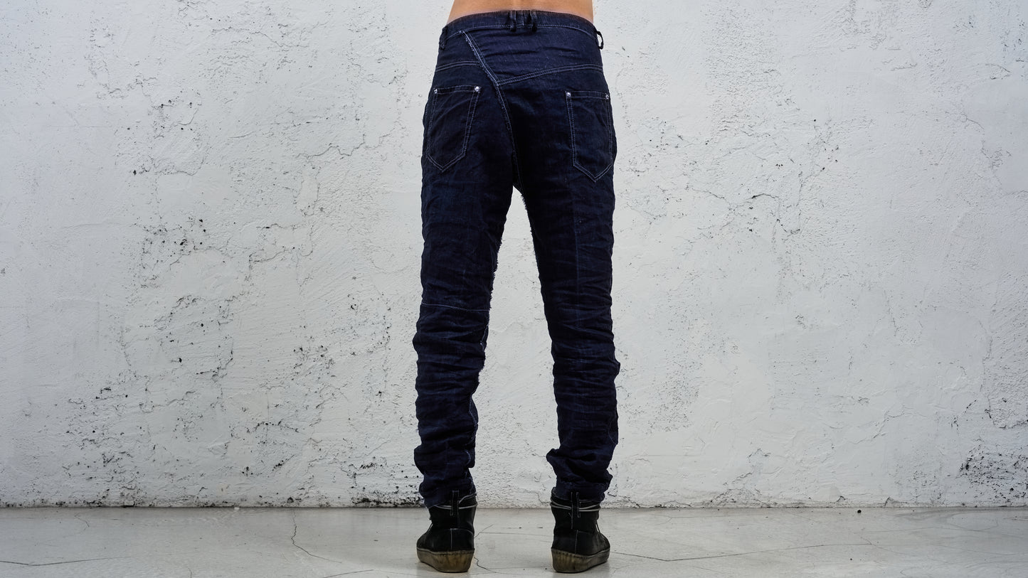 <span>27.1</span><span>"DISPLACEMENT"</span>JEANS<br>PRINTED LINEN LIGHT<br>INDIGO
