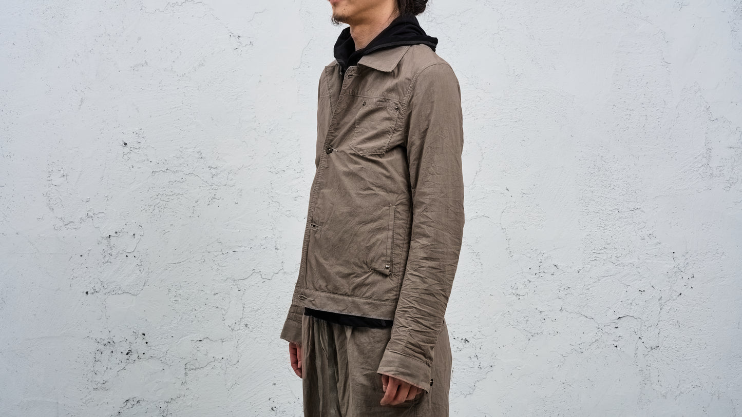 <span>27.1</span><span>"DISPLACEMENT"</span>JEAN JACKET<br>ZIMBABWE COTTON LIGHT<br>M.GREY 35