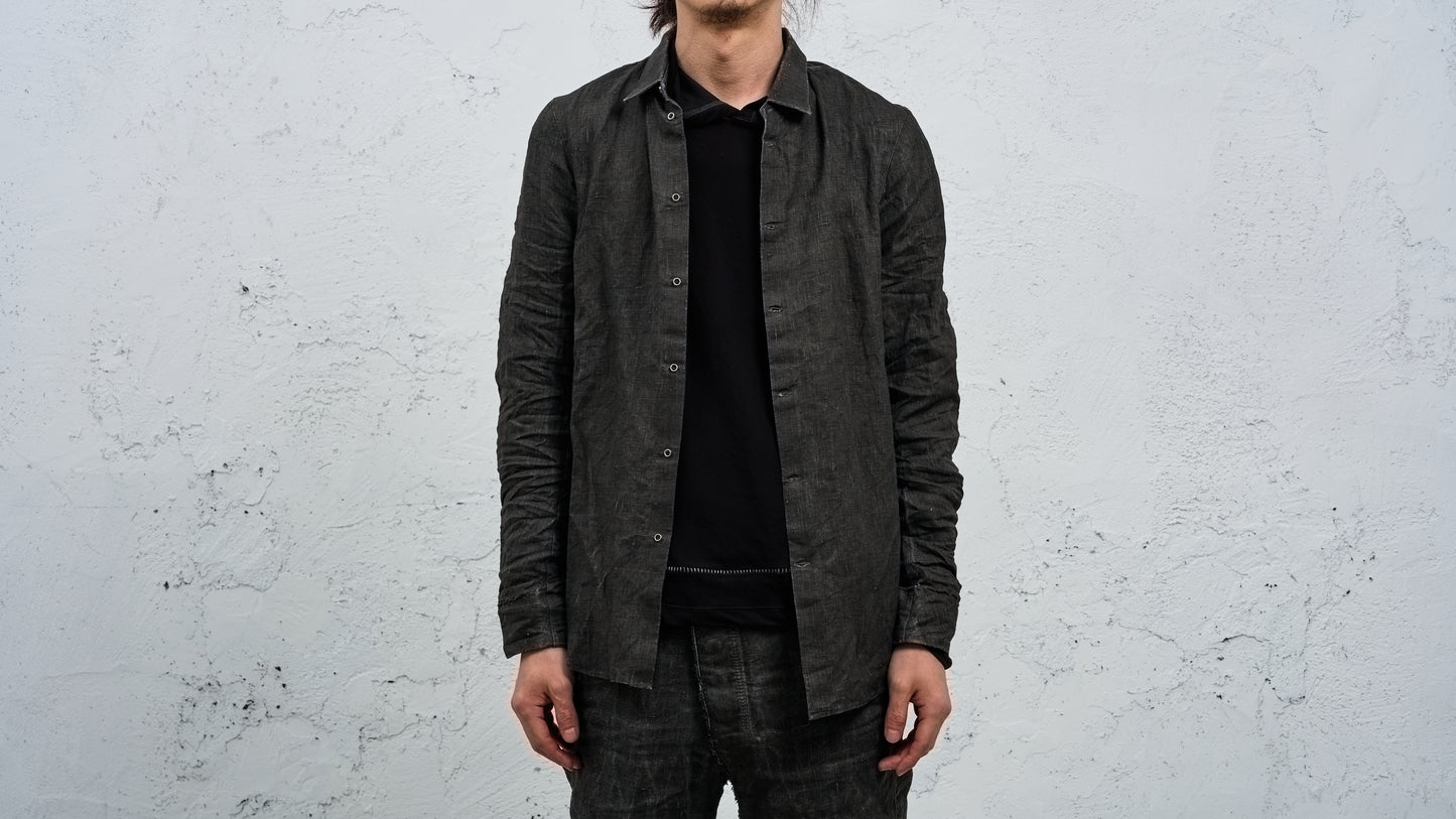 <span>27.1</span><span>"BASIC"</span>INSIDE SHIRT<br>PRINTED LINEN LIGHT<br>CARBON