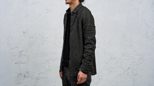 <span>27.1</span><span>"BASIC"</span>INSIDE SHIRT<br>PRINTED LINEN LIGHT<br>CARBON