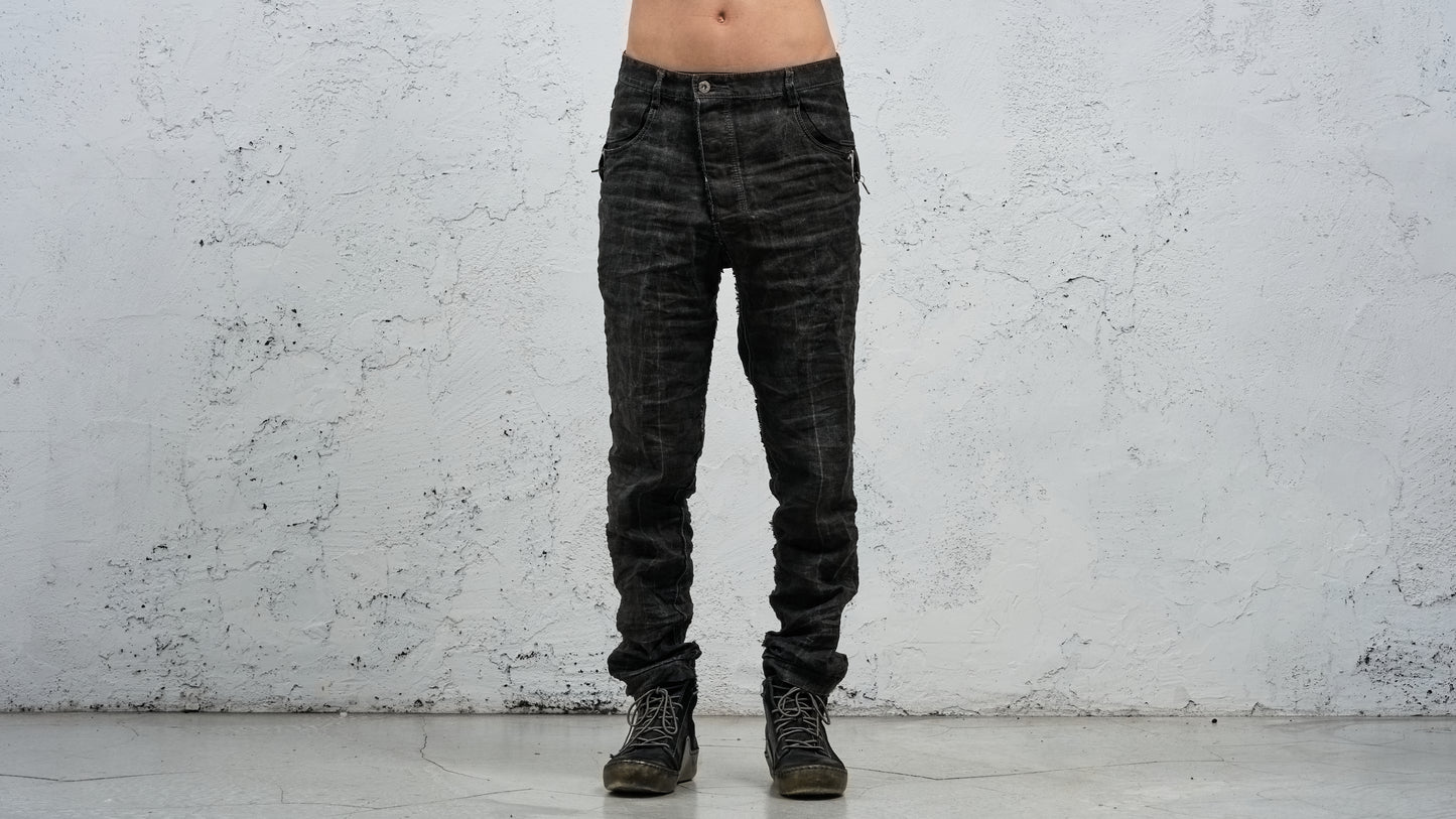 <span>27.1</span><span>"DISPLACEMENT"</span>JEANS<br>PRINTED LINEN LIGHT<br>CARBON