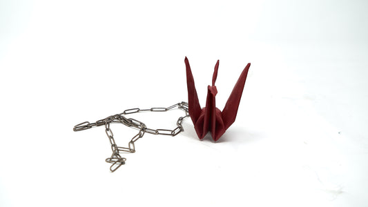 <span>22.1</span><span>" ORIGAMI "</span>TSURU NECKLACE<BR>LEATHER