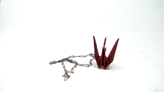 <span>22.1</span><span>" ORIGAMI "</span>TSURU NECKLACE<BR>LEATHER