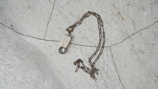 <span>22.1</span><span>" LOUPE "</span>FOLDABLE LOUPE NECKLACE<BR>STERLING SILVER925<BR>OXDISED